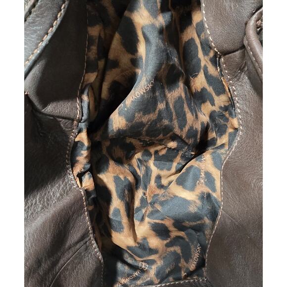 B. Makowsky Shoulder Bag Brown Leather Copper Hardware Large Slouchy Bag - Picture 16 of 16